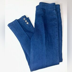 Soft Surroundings women’s pull on stretch capri‎ tummy control jeans size XS